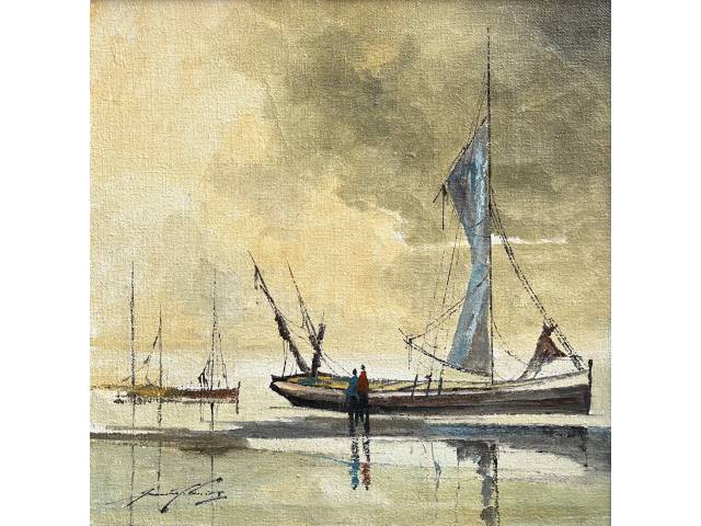 Sansão Pereira óleo sobre tela 80 x 80cm "Sem Titulo" ass. CIE