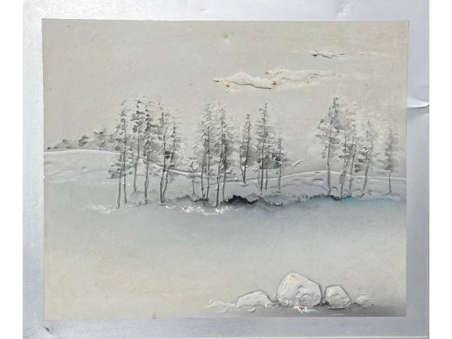 Kenji Fukuda óleo sobre placa de alumínio 41 x 50cm "Paisagem"