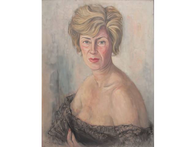 Samson Flexor óleo sobre tela 64 x 49cm "Retrato Feminino" ass. CIE datada 1965.