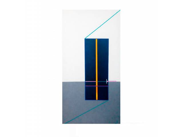 Isaac Guerchon acrílica sobre tela 100 x 50 cm intitulada “Sem Titulo” assinada no verso datada 2026