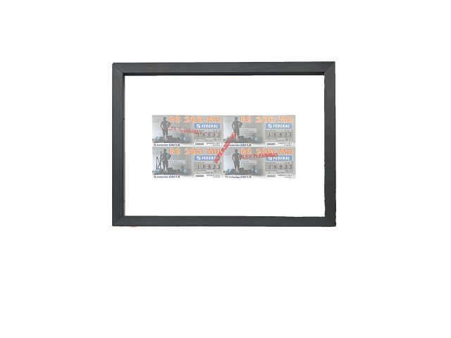 Alex Flemming carimbo sobre papel de loteria 13 x 28 cm “Gallileu Galilei” ass. inferior esquerdo