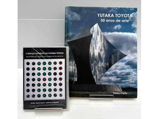 Yutaka Toyota  livro  50 anos de Arte  escrito por Sonia Prieto e Dvd  0 espaço Invisivel  da coletãnea de videos do trabalho do artista produzido por Ferrão, Gianni toyota e Pedro Paulo Mendes.
