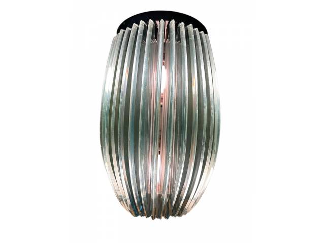 Dominici Arandela com placas em cristal verde bisotado anos 60