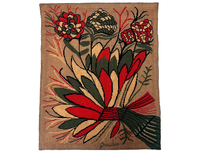 Grauben tapeçaria 88 x 70cm "Sem Titulo" ass. CID. Apresenta certificado da própria artista.