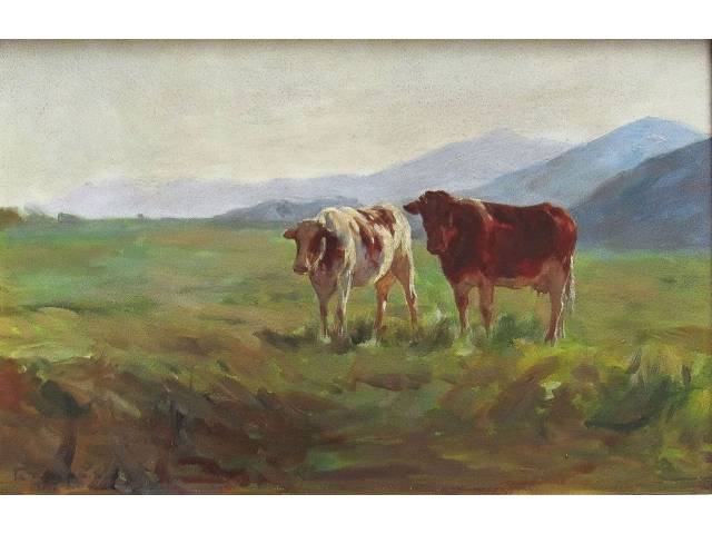 José Marques Campão óleo sobre Eucatex  30 x 40cm "Sem Titulo" Ass. CIE datada 1949