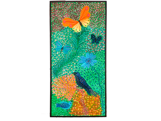 Grauben do Monte Lima óleo sobre tela  80 x 39cm "Sem Titulo" ass. CID. Apresenta falta de tinta em alguns pontos