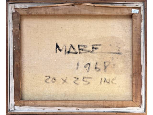 Lote 049 — Manabu Mabe óleo sobre tela 62 x 50 cm "Sem Titulo" ass. CIE e verso datada 1968