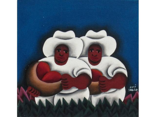 José Sabóia óleo sobre tela 30 x 30cm "Sem Titulo" ass. CID