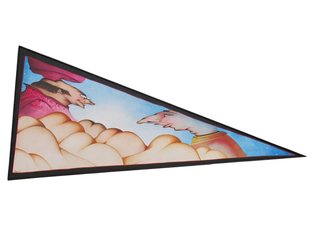 Fernando Duval acrílica sobre tela 50 x 110cm "Sem Titulo" ass. CIE