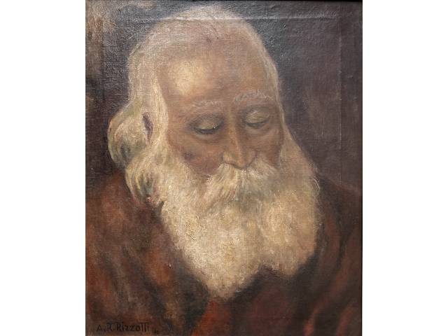 A. R.Rizzotti óleo sobre tela45 x 35 cm "Ifigura Masculina" ass. CIE e verso datada 1940