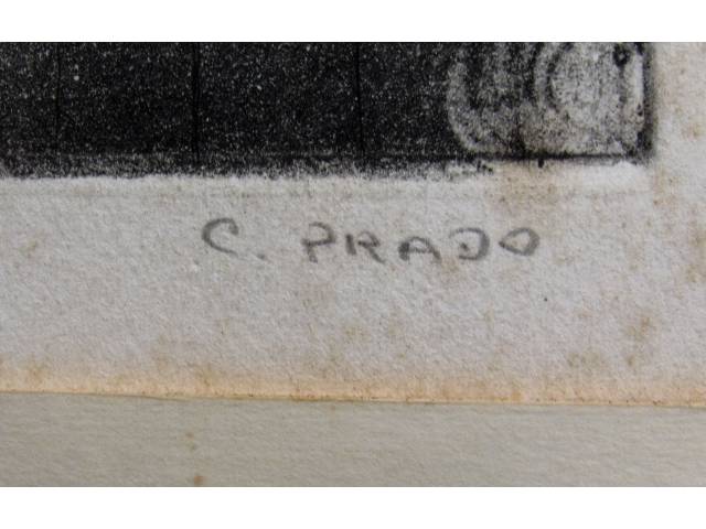 Lote 007 — Carlos Prado gravura 15 x 15 cm "Cidade" ass. CID tiragem P.A