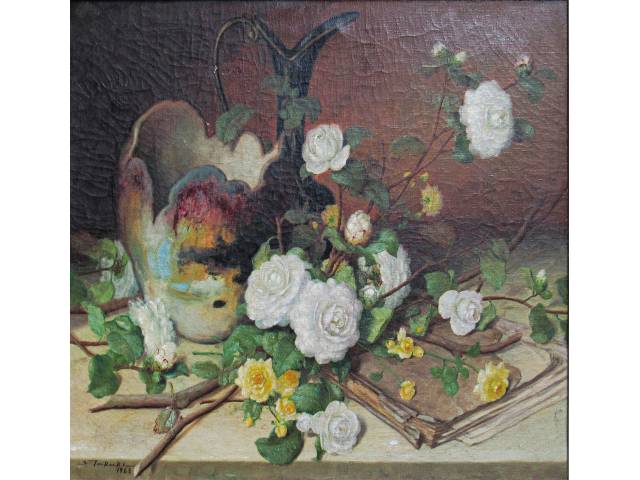 Shokichi Takaki óleo sobre tela 53 x 64cm "Sem Titulo" ass. CIE datada 1963