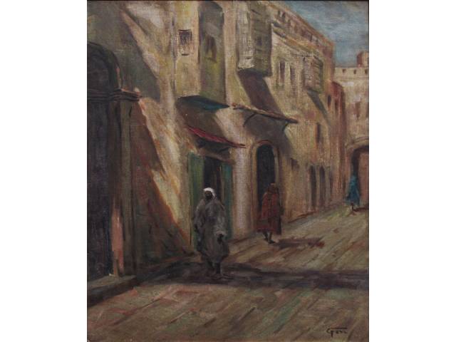 Renzo Gori óleo sobre tela 70 x 50cm "Cena Árabe" ass. CID
