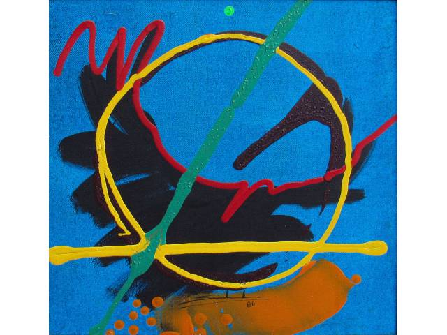 Gilberto Salvador óleo sobre tela 39 x 39 cm "Sem título" ass. CI datada 1988