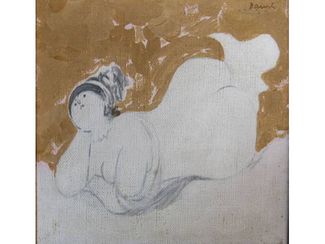 Milton Dacosta óleo sobre tela 18 x 15cm intitulada "Vênus" ass. CSD