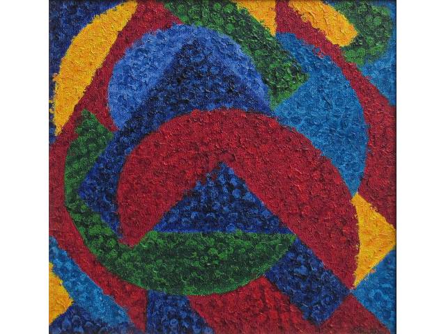 Claudio Tozzi óleo sobre tela 29 x 29cm "Sem Titulo" ass. CID