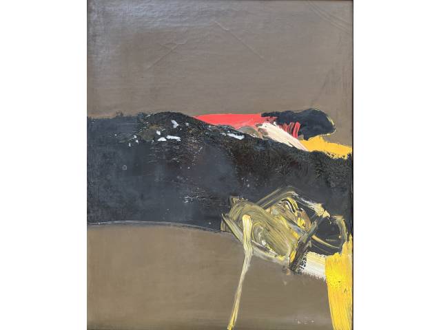 Manabu Mabe óleo sobre tela 50 x 65cm "Sem Titulo" ass. CID e verso datada 1969