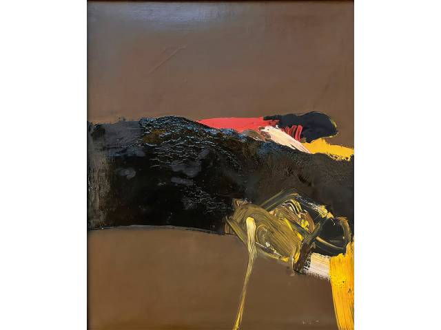 Manabu Mabe óleo sobre tela 62x 51cm "Sem Titulo" ass. CID e verso datada 1969
