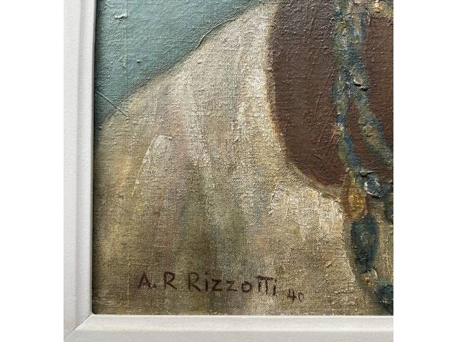 Lote 061 — A. R.Rizzotti óleo sobre tela 45 x 35 cm "Bahiana" ass. CIE e datada 1940
