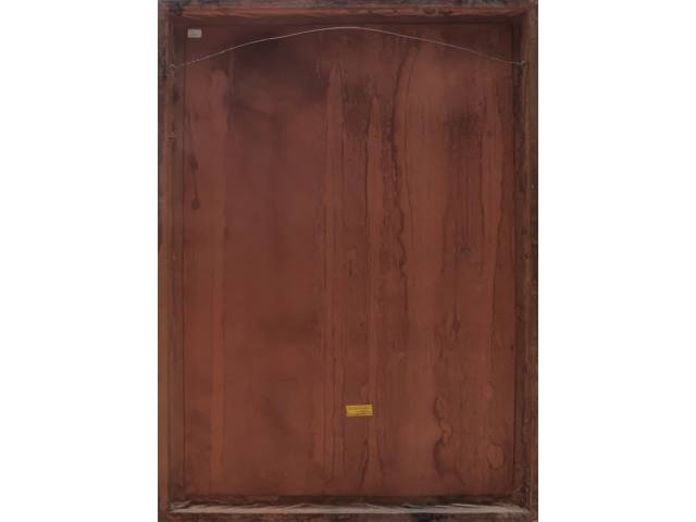 Lote 106 — Ofra Grinfeder gravura 70x45cm "Dodi li  veani lê dodi"  ( eu sou seu amor e meu amor é para min )  ass. CID datada 1989.