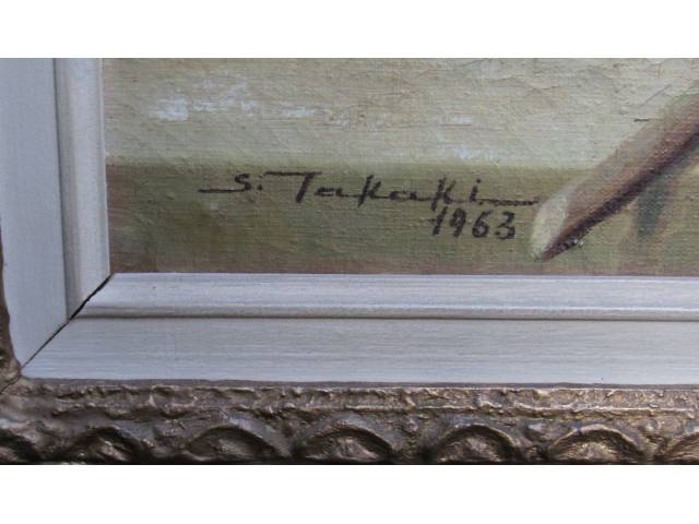 Lote 031 — Shokichi Takaki óleo sobre tela 53 x 64cm "Sem Titulo" ass. CIE datada 1963
