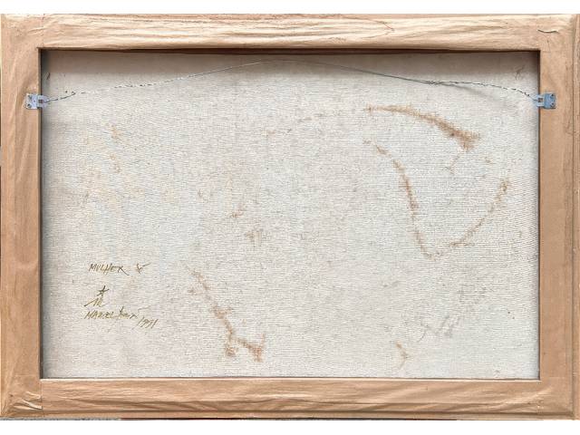 Lote 064 — Tadashi Kaminagai oleo sobre tela 80 x 100 cm "Figurativo" assinada CIE e datada 42.