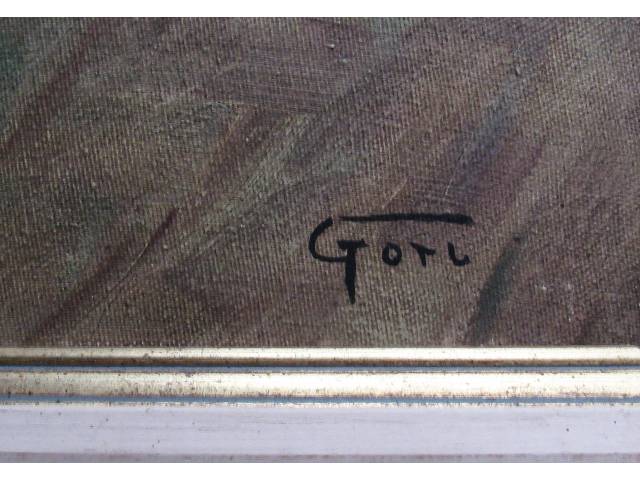Lote 018 — Renzo Gori óleo sobre tela 70 x 50cm "Cena Árabe" ass. CID
