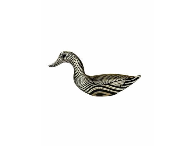 Lote 027 — Abraham Palatnik escultura em resina de poliéster em forma de Pato estilizada 11 x 09 cm, meados século 20