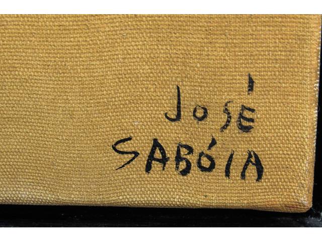 Lote 077 — José Sabóia óleo sobre tela 80 x 60cm "Sem Titulo" ass. CID