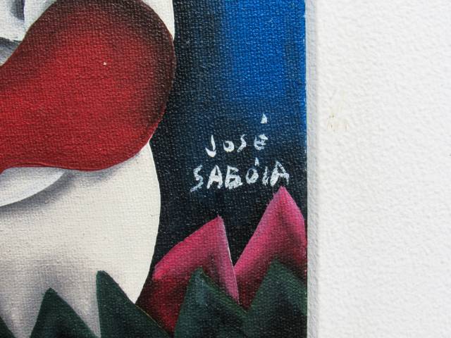 Lote 076 — José Sabóia óleo sobre tela 30 x 30cm "Sem Titulo" ass. CID
