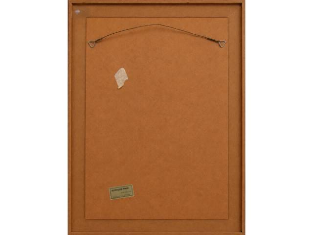Lote 093 — Laura Beatriz tecnica  mista sobre cartão 35x50 cm "Figura Feminina no telefone" ass. CIE datada1982.