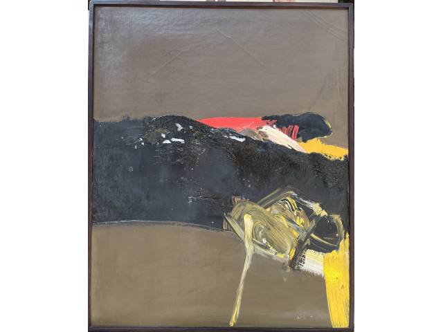 Lote 048 — Manabu Mabe óleo sobre tela 50 x 65cm "Sem Titulo" ass. CID e verso datada 1969