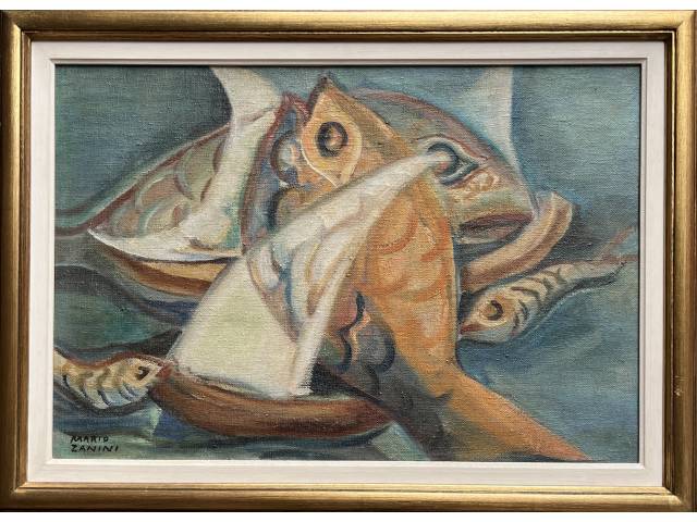 Lote 065 — Mário Zanini Óleo sobre tela 35 x 55 cm “Natureza Silenciosa” ass. Cid