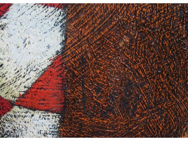 Lote 043 — Inos Corradin óleo sobre eucatex  52 x 39cm "Pierrô" ass. CID, datado década de 70, com certificado do artista.