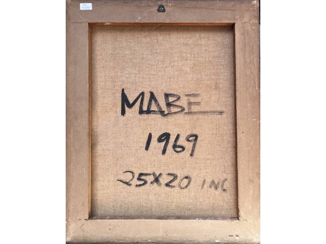Lote 048 — Manabu Mabe óleo sobre tela 50 x 65cm "Sem Titulo" ass. CID e verso datada 1969