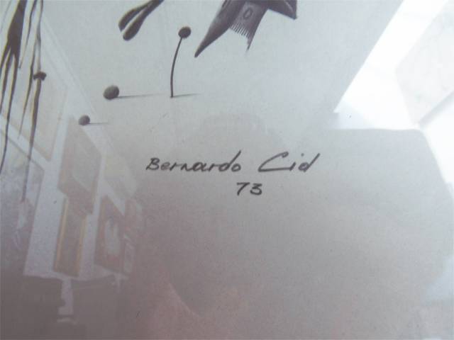 Lote 103 — Bernardo Cid papel/grafite 27x37cm" Sem Titulo" ass. CID datada 1973.